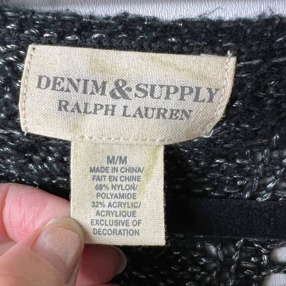Denim & supply Ralph Lauren black sweater‎ women’s medium - Picture 4 of 7